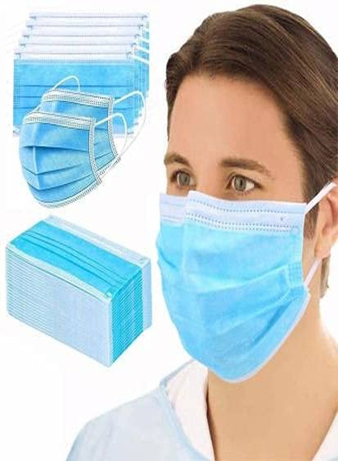 WELLSTAR 3 PLY Disposable Mask,Export Quality Non Woven Breathable Mask With Comfortabel Earloop & Nose Pin 100 Blue And 100 Black Colour Pack of 200 - Image 2
